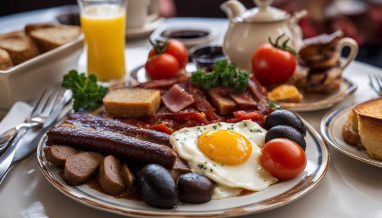 English breakfast at Regency Cafe