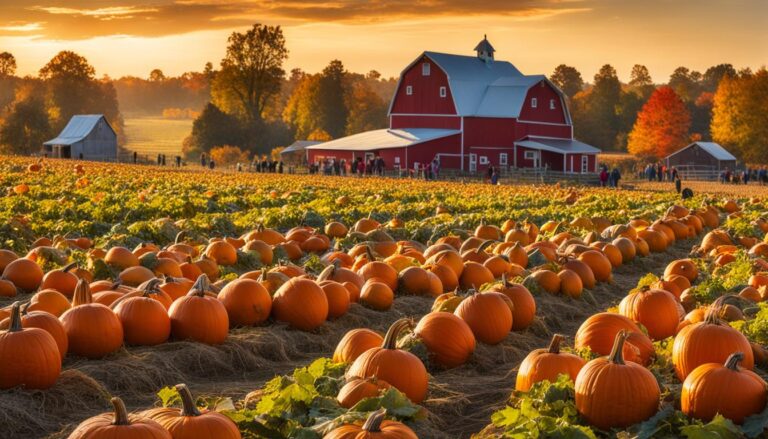 Pumpkin picking at Crockford Bridge Farm