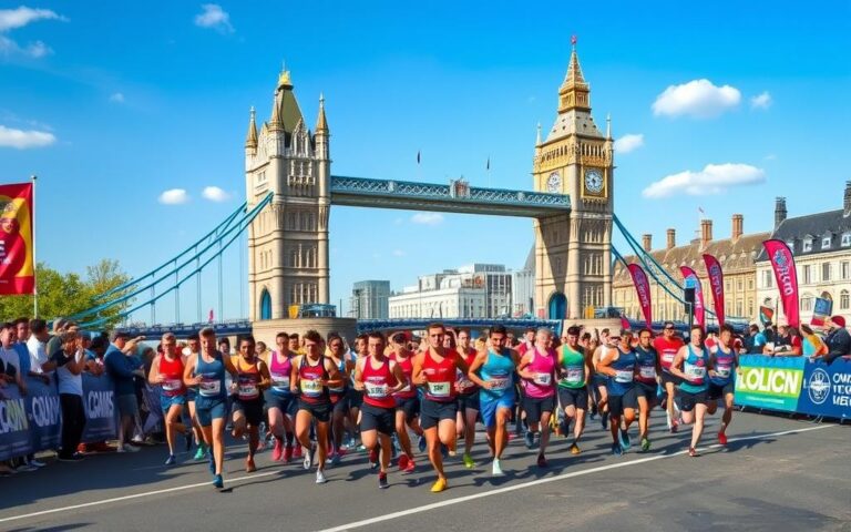 running the london marathon course